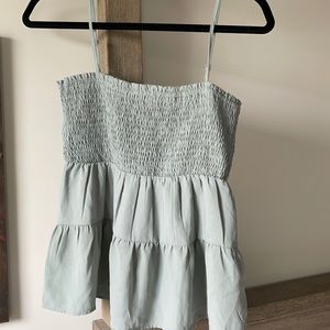 Paper crane seafoam crop tank